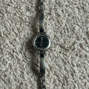 Have Faith women’s vintage silver/black bracelet watch‎ OS measurements shown